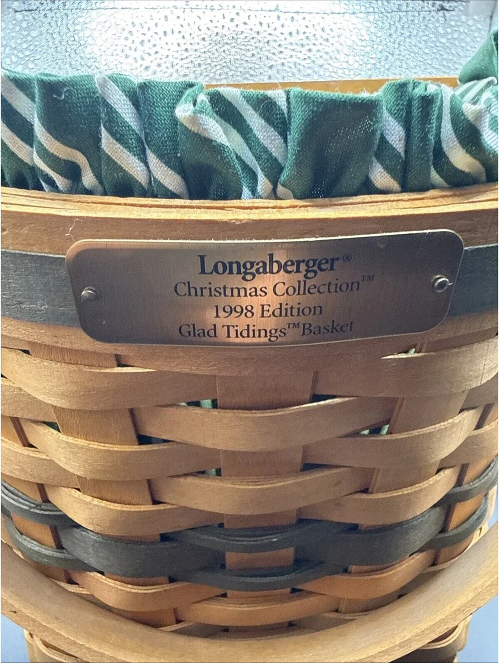 Longaberger Christmas Collection 1998 Edition Glad Tidings Basket- Signed